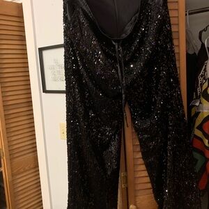 Primark Black Sequin Women's Pants sz XL 16